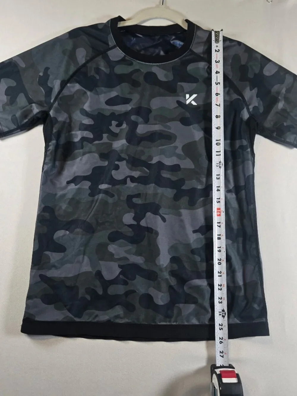Kewlioo Men’s Gray Camo Sauna Shirt Heat Trapping Compression Workout Top